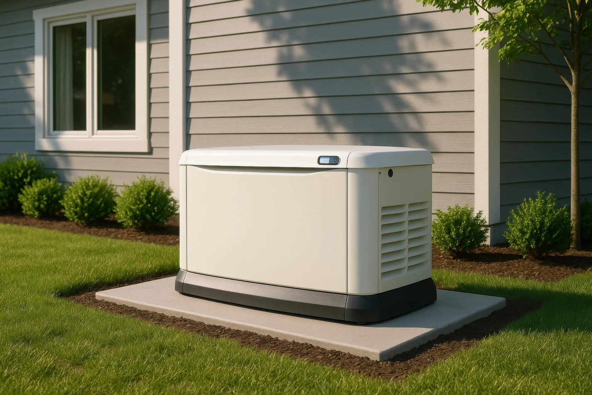 Checking the power and AC unit after a storm.